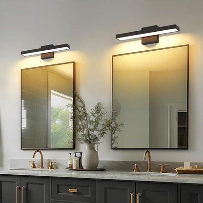 Joosenhouse Black Vanity Light for Bathroom 5CCT Dimmable LED Bath Light | Modern Bathroom Light Bar for Makeup Mirror 16.53 Inch 16W