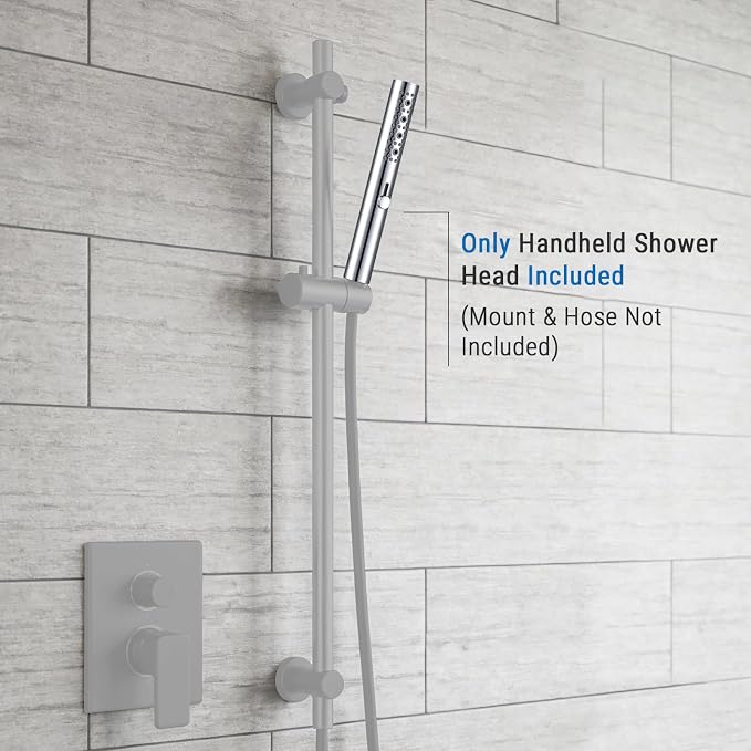 G-Promise All Metal Round 3 Function Handheld Shower Head(Chrome) | All Metal Construction, 3 Function Modes with Massage, Modern Look, Push Switch, Easy Installation