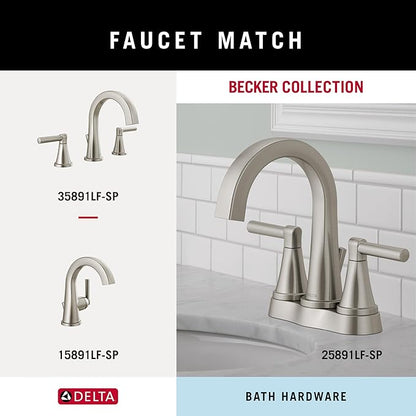 Delta Faucet Becker (1-Pack) 24" Bathroom Towel Rack/Bar, SpotShield Brushed Nickel, Wall Mounted BCK24-DN
