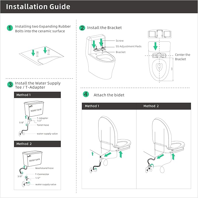 WONDERSKY Elongated Bidet Toilet Seat, Smart Heated Toilet Seat with Warm Water and Dryer, Soft Close Bidet Seat with Adjustable Temperature, Stainless Steel Nozzle