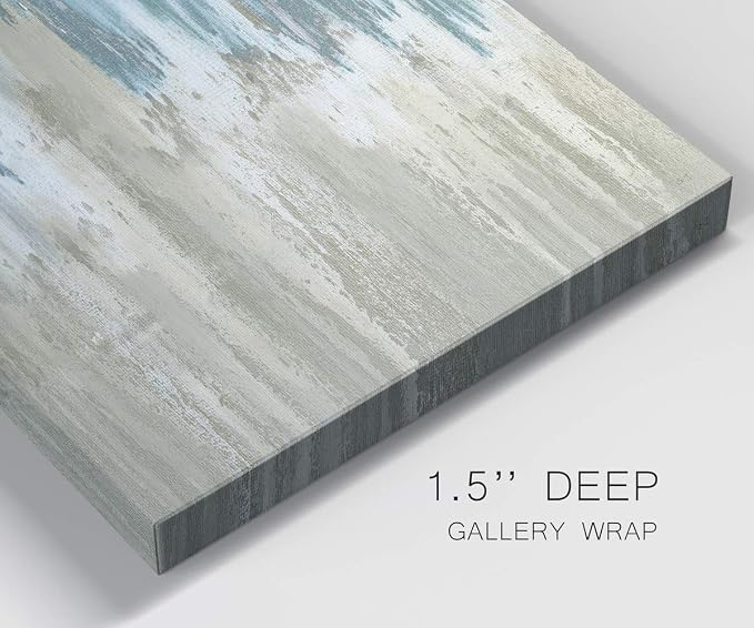 Renditions Gallery Canvas Art Modern Paintings for Wall Decorations Blue Grey Waterfall Canvas Abstract Wall Hanging Artwork Prints for Bedroom Living Room Office - 32"x48" LT02