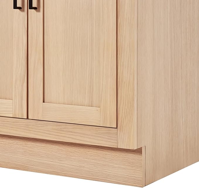 DKB Isabella 72" Oak Double Bathroom Vanity with Sink, 1.5" Carrara White Marble Countertop, Rectangle Undermount Sinks, 4 Soft Closing Doors, 6 Dovetail Drawers