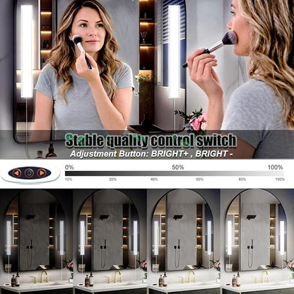 LED Vanity Light for Mirror, Bright/RA90/6000K/Dimming Makeup Lights, 12V/16W Lighting for Mirror, Lighting for Makeup Vanity Table & Bathroom Mirror