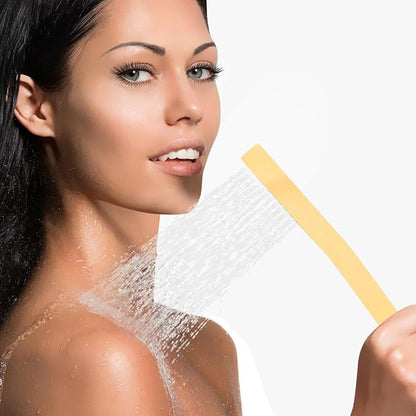 Handheld Shower Head，High Pressure Brushed Gold Shower Head,Water Saving Detachable Shower Wand with Solid Brass Body and 5 ft Flexible Hose, Easy to Clean and Durable