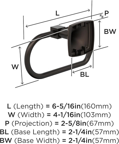 Amerock BH36091ORB | Oil Rubbed Bronze Single Post Toilet Paper Holder | 7-1/16 in. (179 mm) Length Toilet Tissue Holder | Stature | Bath Tissue Holder | Bathroom Hardware | Bath Accessories