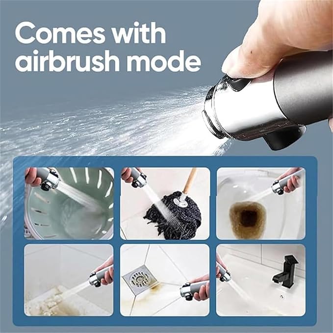 Shower Drops Head Filtered Showerhead With Five Filters,Filtered Shower Head With Handheld,High Pressure Turbo Showerhead,Reusable,Adjustable Settings With Hose4-piece set abc