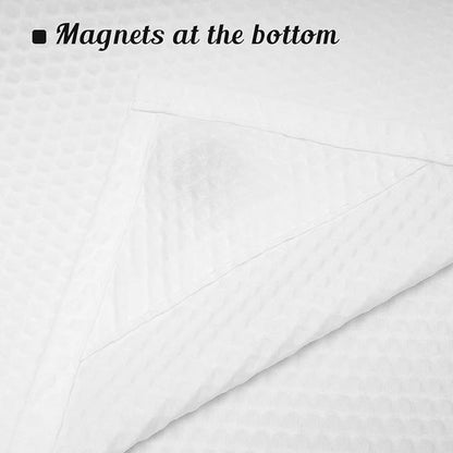 Embossed Microfiber Extra Wide Shower Curtain Liner 108 x 72 inches, Soft Fabric Shower Curtain Washable and Water Repellent,108x72, White
