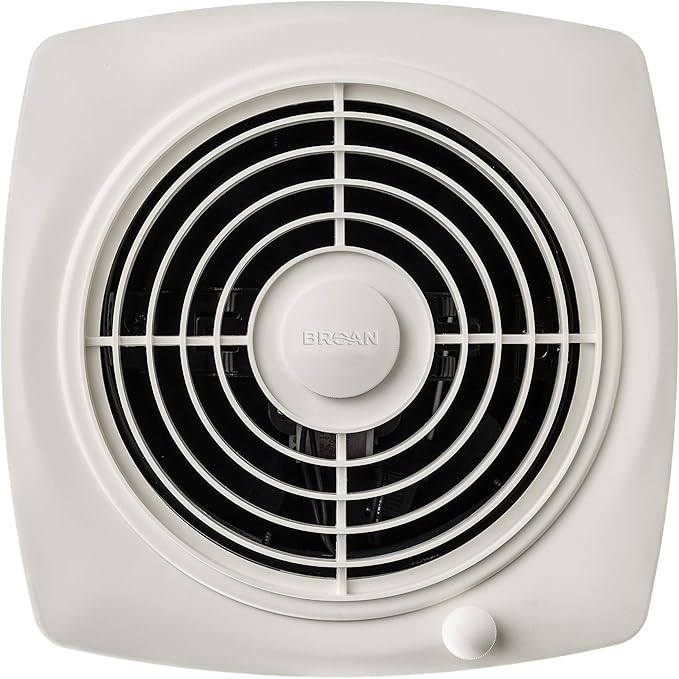 Broan-NuTone 509S Through-the-Wall Ventilation Fan, White Cover, On/Off Switch, 200 CFM, 8.5 Sones, 8"