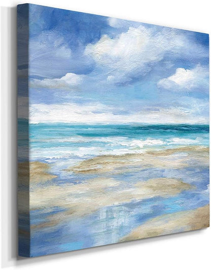 Renditions Gallery Washy Coast Wall Art, Premium Gallery Wrapped Canvas Decor, Ready to Hang, 10 in H x 10 in W, Made in America Print
