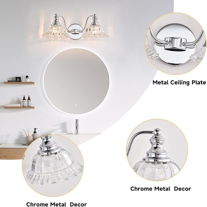 Chrome Vanity Light Chrome Bathroom Lights Vanity Lights for Bathroom Light Fixtures