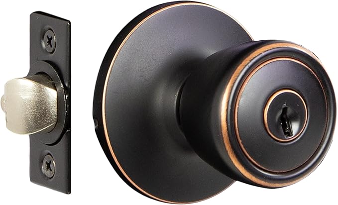 Design House 728709 Terrace 6-Way Universal Keyed Entry Door Knob Oil Rubbed Bronze