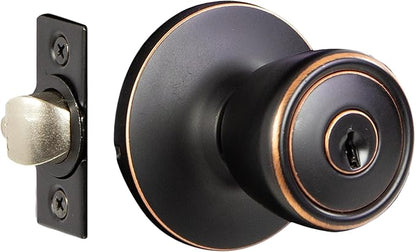 Design House 728709 Terrace 6-Way Universal Keyed Entry Door Knob Oil Rubbed Bronze