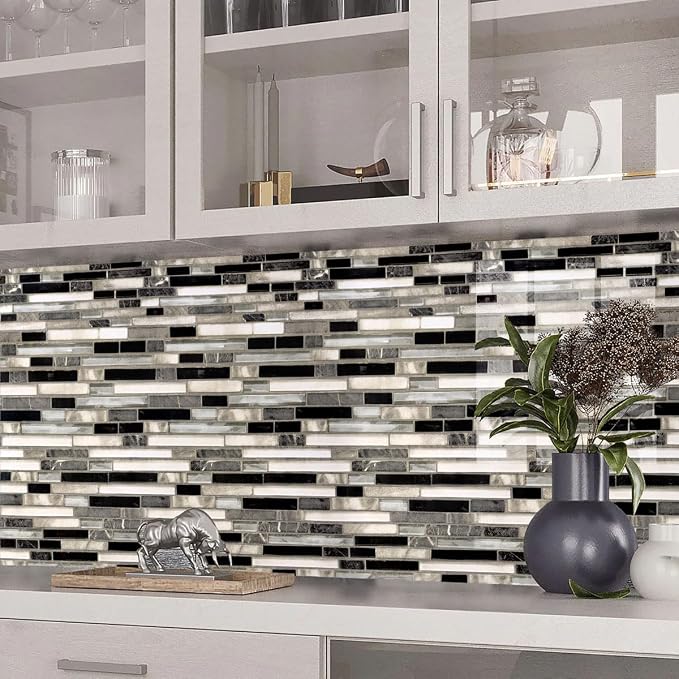 Livebor Backsplash Peel and Stick Wallpaper Kitchen Wallpaper17.7” x 393.7” | Kitchen Contact Paper Peel and Stick Wallpaper Backsplash Wallpaper Countertops Waterproof Wall Paper for Bathroom Tile Vinyl