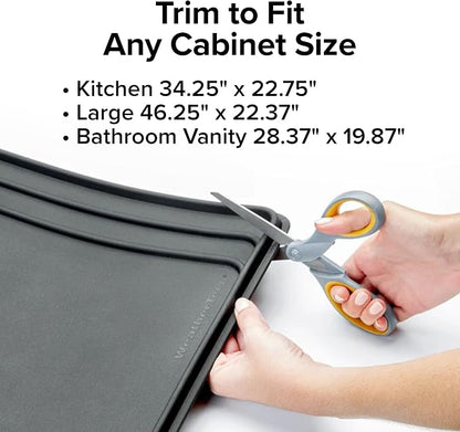 WeatherTech Sink Mat - Waterproof Under Sink Liner Mat for Kitchen Bathroom – 46” x 22” Inches - Durable, Flexible Tray – Home Undersink Organizer Must Haves, Tan, Made from Plastic