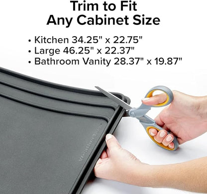 WeatherTech SinkMat – Waterproof Under Sink Liner Mat for Kitchen Bathroom – 34” x 22” Inches - Durable, Flexible Tray – Home undersink Organizer Must Haves, Black