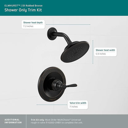 Peerless PTT14265-OB Elmhurst Trim kit Shower Only, Without Tub Spout, Oil-Rubbed Bronze