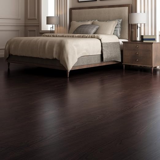 Art3d 36-Pack Wood Texture Peel and Stick Vinyl Flooring Tiles, Brown Stone | 18 & 54 sq.ft Options, Rigid Surface Hard Core, Waterproof, Self-Adhesive, Impact Resistant, Fit Indoor Household Spaces