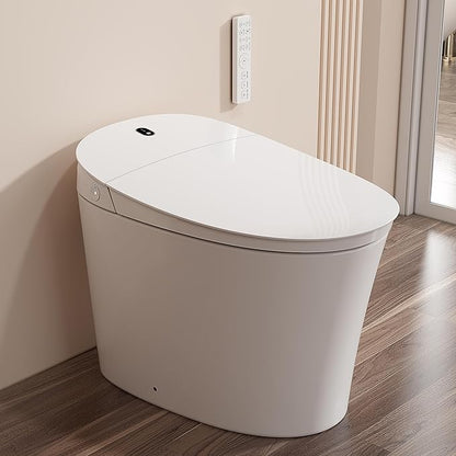 Smart Toilet with Bidet Built in, Elongated Japanese Toilet with Powerful Flusht, Heated Bidet ADA Comfort Height, Dryer, Deodorizer, Night Light