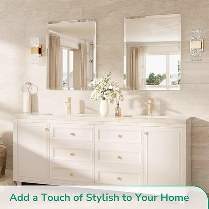 TokeShimi 72x36 Bathroom Mirror Frameless, Tempered 1" Beveled Edge Bathroom Mirrors for Over Sink, Shatterproof Rectangle Mirrored Wall Mounted for Living Room, Entryway, Restroom