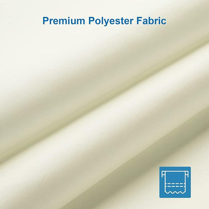 Amazer Ivory Shower Curtain Liner, Ivory Fabric Shower Liner, 2-in-1 Bathroom Shower Curtain and Liner, 12 Grommet Holes, Water Proof, Machine Washable, Hotel Quality, 72 x 72 Inches