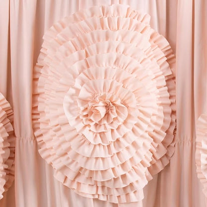 Lush Decor Serena Shower Curtain, 72" W x 72" L, Blush -Ruffled Bathroom Curtain - Pink Fabric Shower Curtains - Coquette Decor