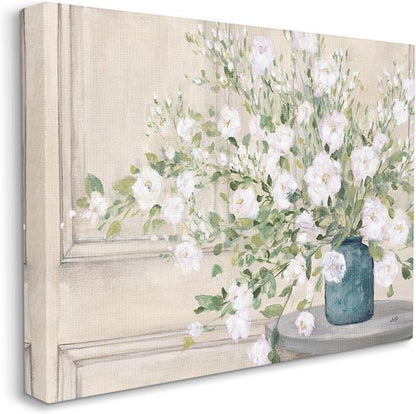 Geranium Country Still Life Painting, 30 x 40 Inch Canvas Wall Art | Stupell Industries · By Julia Purinton · Ready to hang · Farmhouse charm for any room · Made in USA