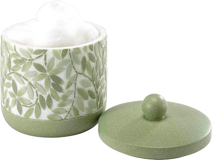 Avanti Linens - Bath Set, 3pc Countertop Accessories, Resin Lotion Pump, Covered Jar & Vanity Tray (Stratford Collection, Green)