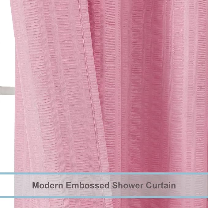 Aiyufeng Moga Bright Pink Shower Curtain, 3D Design Fabric Shower Curtains, Premium Spa Quality Modern Shower Curtains for Bathroom, 36"x72", Bright Pink