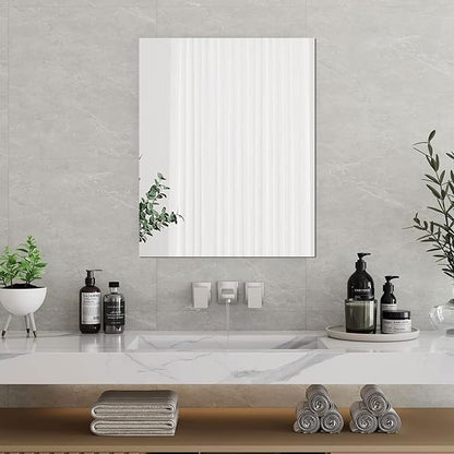 A2 Acrylic Mirror Sheet for Wall, 16.5 x 23.2 x 1Pcs | Large Rectangular Mirror Tiles Frameless Wall Mounted Mirror Self-Adhesive Mirror Stickers for Vanity Bedroom Home Decor
