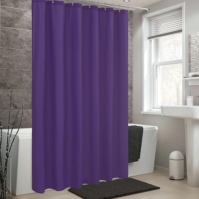 ALYVIA SPRING Waterproof Fabric Shower Curtain or Liner Royal Purple, 72x72 | 3 Magnets, Soft Cloth & Hotel Quality, Machine Washable, Light-Weight, Standard Size