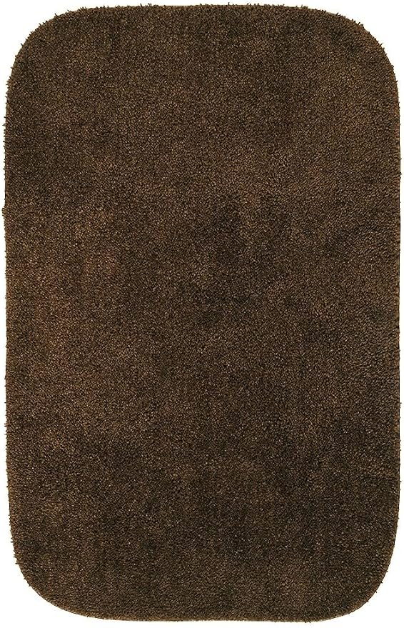 Garland Rug Traditional Nylon Washable Chocolate 2 Bath Rugs (17" X 24", 21" X 34") - Soft, Absorbent, And Stylish for Your Bathroom
