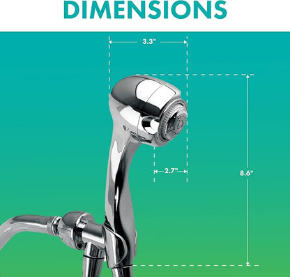 Earth Showerhead - Niagara Conservation | Energy & Water Saving Handheld Showerhead (1.75 GPM) High-Efficiency 3-Spray Chrome Fixed Hand Shower Head (N2947CH)