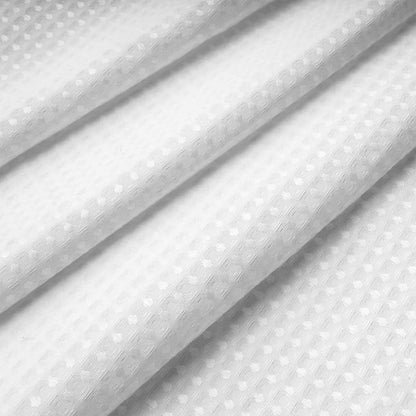 N&Y HOME 54 x 78 Waffle Weave Shower Curtain with Snap-in Liner Set White | 12 Metal Hooks Included, Snap on/off Fabric Liner, Hotel Style & Mesh Top Window, Machine Washable, 54x78 Shower Stall Size