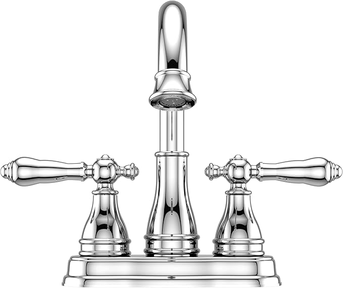 Pfister Sonterra Bathroom Sink Faucet, 4-Inch Centerset, 2-Handle, 3-Hole, Polished Chrome Finish, LFWL245PC