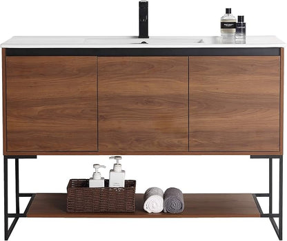 48 Inch Bathroom Vanity with Sink - Modern Knob Free Design, Elegant Space-Saving Solution for Your Bathroom - Durable, Bathroom Vanities for a Contemporary Look - Urbania Collection