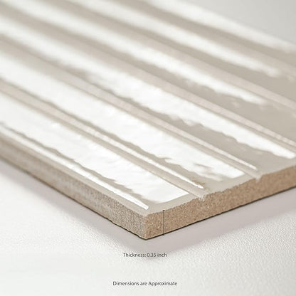 MSI Marino Artic Pearl 5 in. x 10 in. Glossy Porcelain Fluted Wall Tile for Bathroom, Kitchen Backsplash, Accent Wall Tile, and Shower Wall Tile