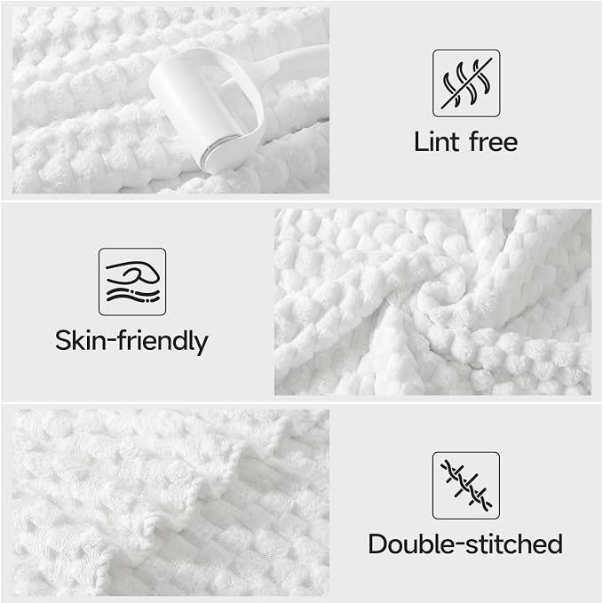 REDKISS White Microfiber Towels Set of 6-35x70 Inches Oversized Bath Sheets, Extra Large Bath Towels Set of 6 for Adults, Super Soft Quick Dry Lint Free Absorbent Waffle Microfiber Shower Towels