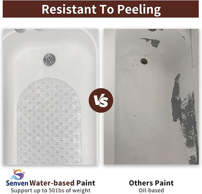 Tub and Tile Spray Paint White Gloss Waterproof Spray White Tile Paint Bathtub Refinishing Kit for Tiles Ceramic Porcelain Fiberglass Resurfacing Bathroom Walls Bathtubs Sinks Countertop Toilets Gloss