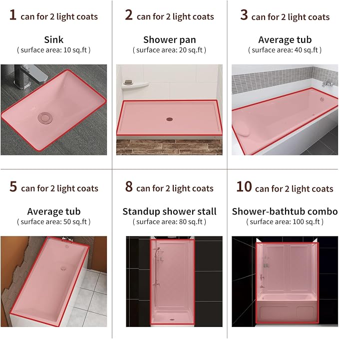 Black Tub Tile Spray Paint High Gloss Spray Paint Waterproof Black Bathtub Tile Refinishing Kit for Tiles Ceramic Porcelain Fiberglass Resurfacing Bathroom Walls Bathtubs Sinks Countertops Toilet