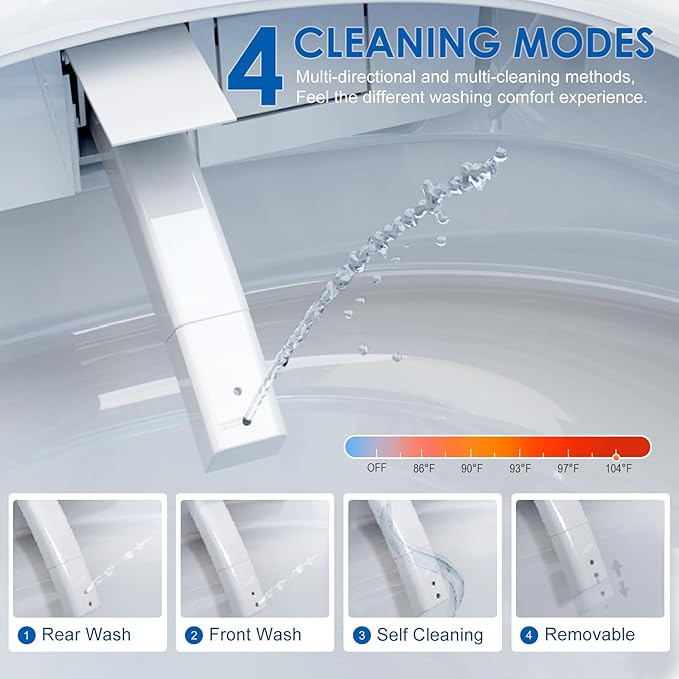 Smart Toilet, Bidet Toilet with Pump Assisted,Auto Dual Flush, Foam Shield, Foot Sensor Operation, 12-Inch Rough-In, Heated Bidet Seat, Warm Water & Dryer LED Display & Night Light (ST-A01)