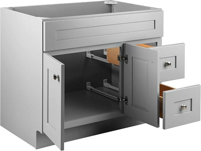 Design House Brookings Bathroom Vanity, 36", Gray | Adjustable Hinges, Freestanding, Contemporary/Modern, Wood, Bath, 587097