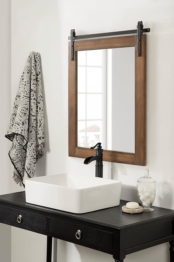 Kate and Laurel Cates Farmhouse Wall Mirror