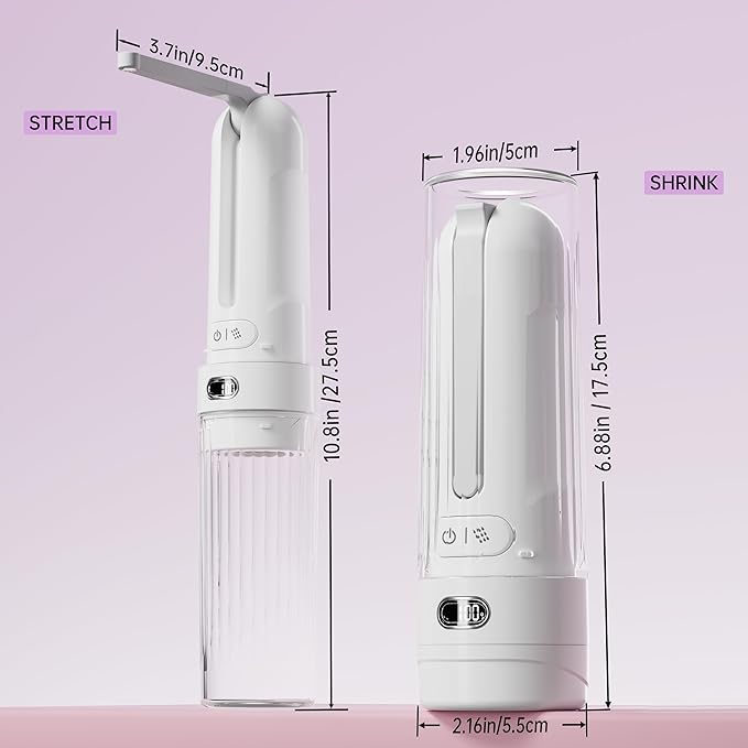 Portable Bidet for Travel | Bathroom - Rechargeable Electric Bidet Sprayer with 3 Pressure | Waterproof for Ultimate Personal Hygiene Cleaning at Home Office and Camping (White)