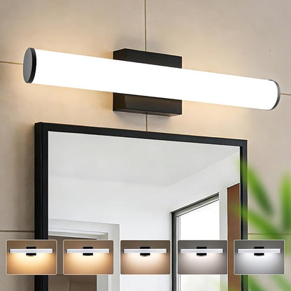 Bathroom Vanity Light 22IN 5CCT Dimmable Black Wall Light Over Mirror Bar
