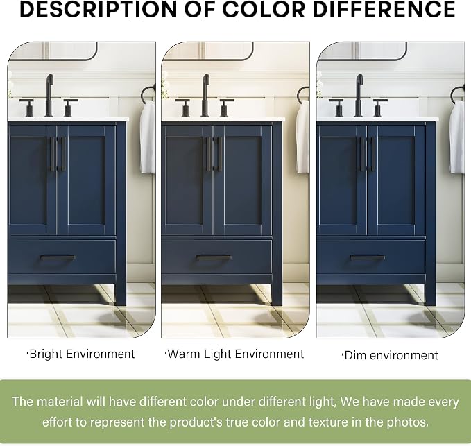 72-Inch Bathroom Vanity with Sink, 4 Soft-Close Doors and 6 Soft-Close Drawers, Bathroom Freestanding Vanity with Cultured Marble Countertop, Navy Blue Vanity with Matte Black Handles