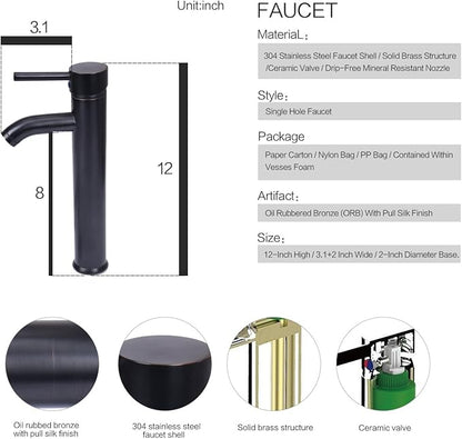 Bathroom Boat Shape Artistic Glass Vessel Sink Free Oil Rubbed Bronze Faucet and Pop-up Drain Set, Pink