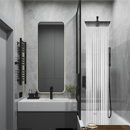Midanya Shower Faucet Set,Wall Mount Shower System with Square Rain Shower Head and Hand Sprayer, Rough-in Valve Body and Trim Kit Included,12 Inch,Oil Rubbed Bronze