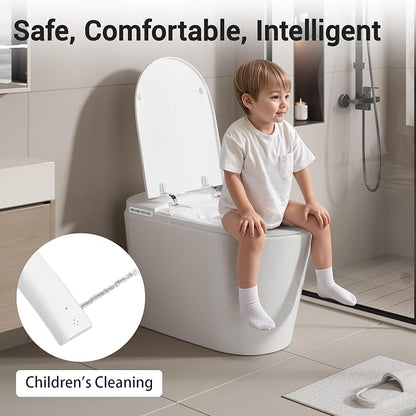 Smart Toilet with Bidet Elongated Heated Seat Dual Flush/Seat & Lid | Foot Sensor Electric Modern One Piece Toilet with Warm Water Wash&Air Dry LED Display Siphon Flush 1.28 GPF MAP 1000g