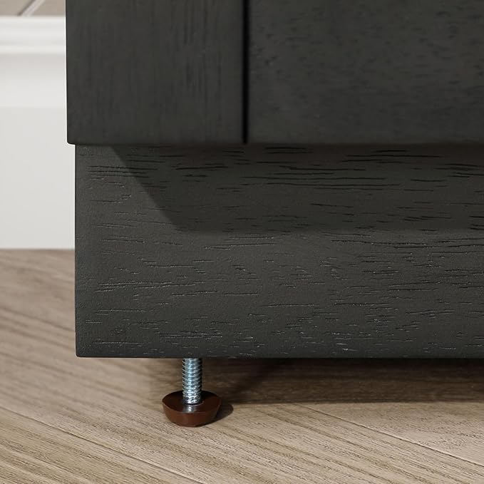 OVE Decors Bailey 60 in. Double Sink Freestanding Matte Black Wood Bathroom Vanity with White Quartz Top, Matching Backsplash and Power Bar