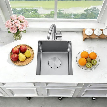 13 Inch Bar Sink Undermount 13x15 Kitchen Single Bowl Stainless Steel Small Sink Modern RV Sinks